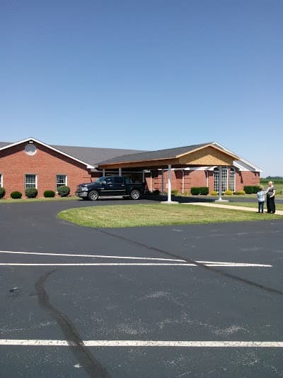 The front entrance of Blissfield Baptist Church