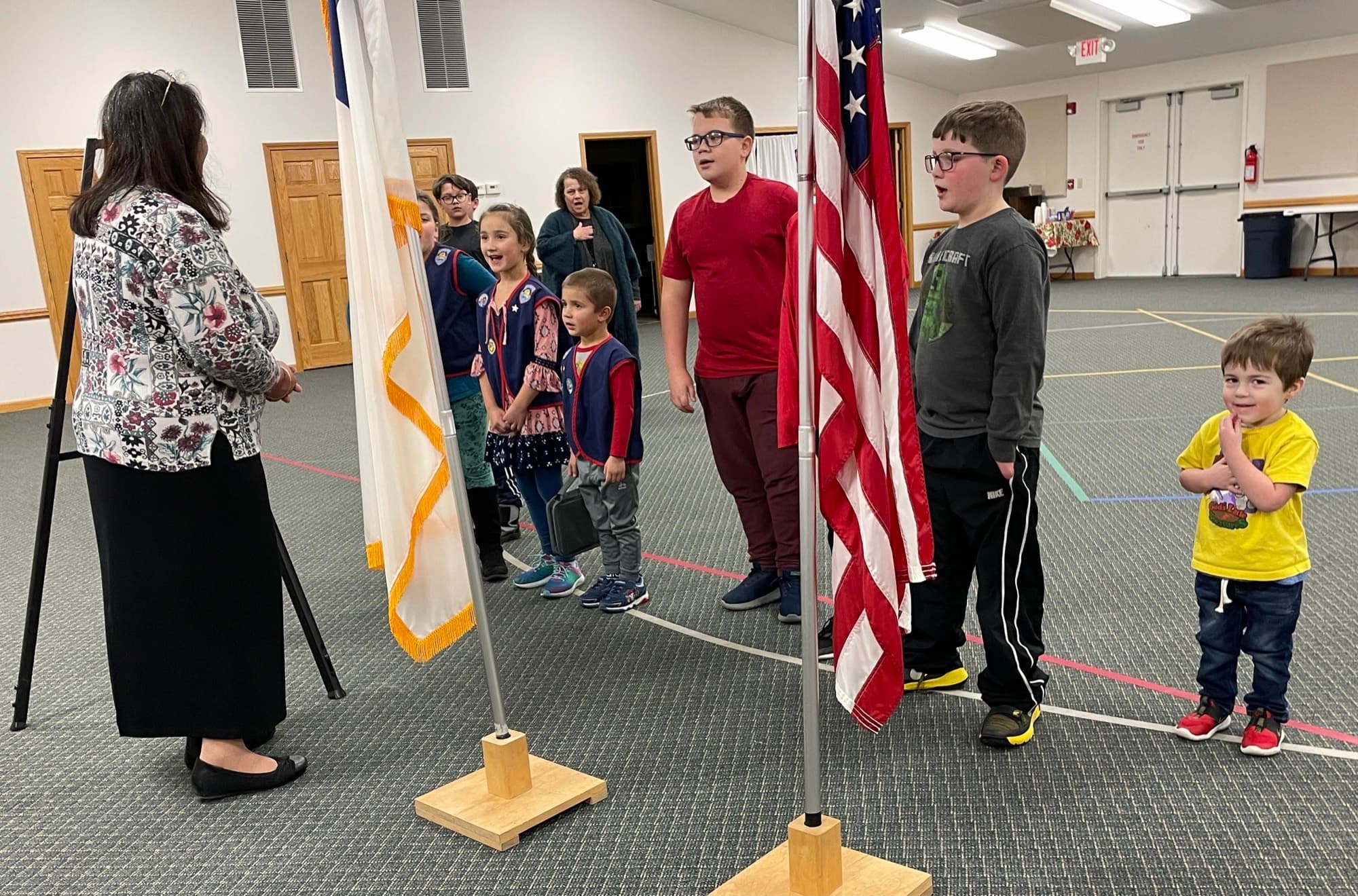 Master Clubs children at the flag ceremony