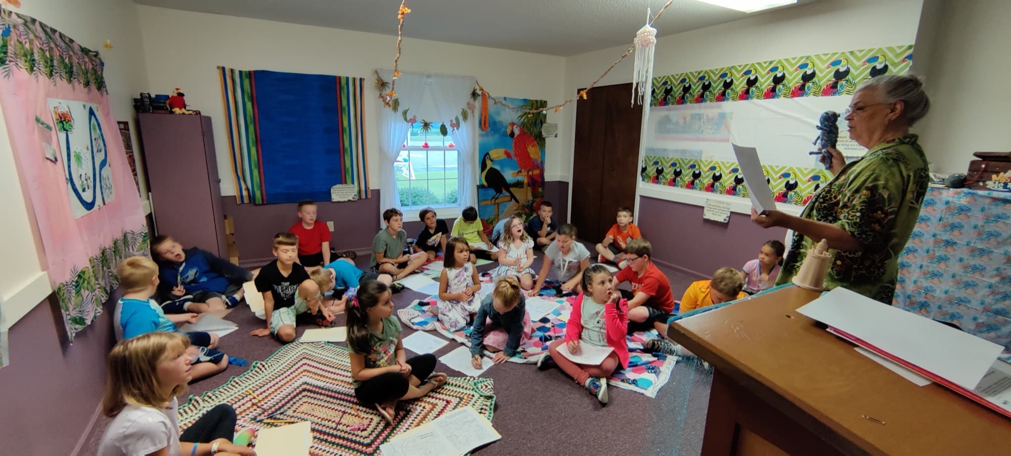 A children's class at Blissfield Baptist Church