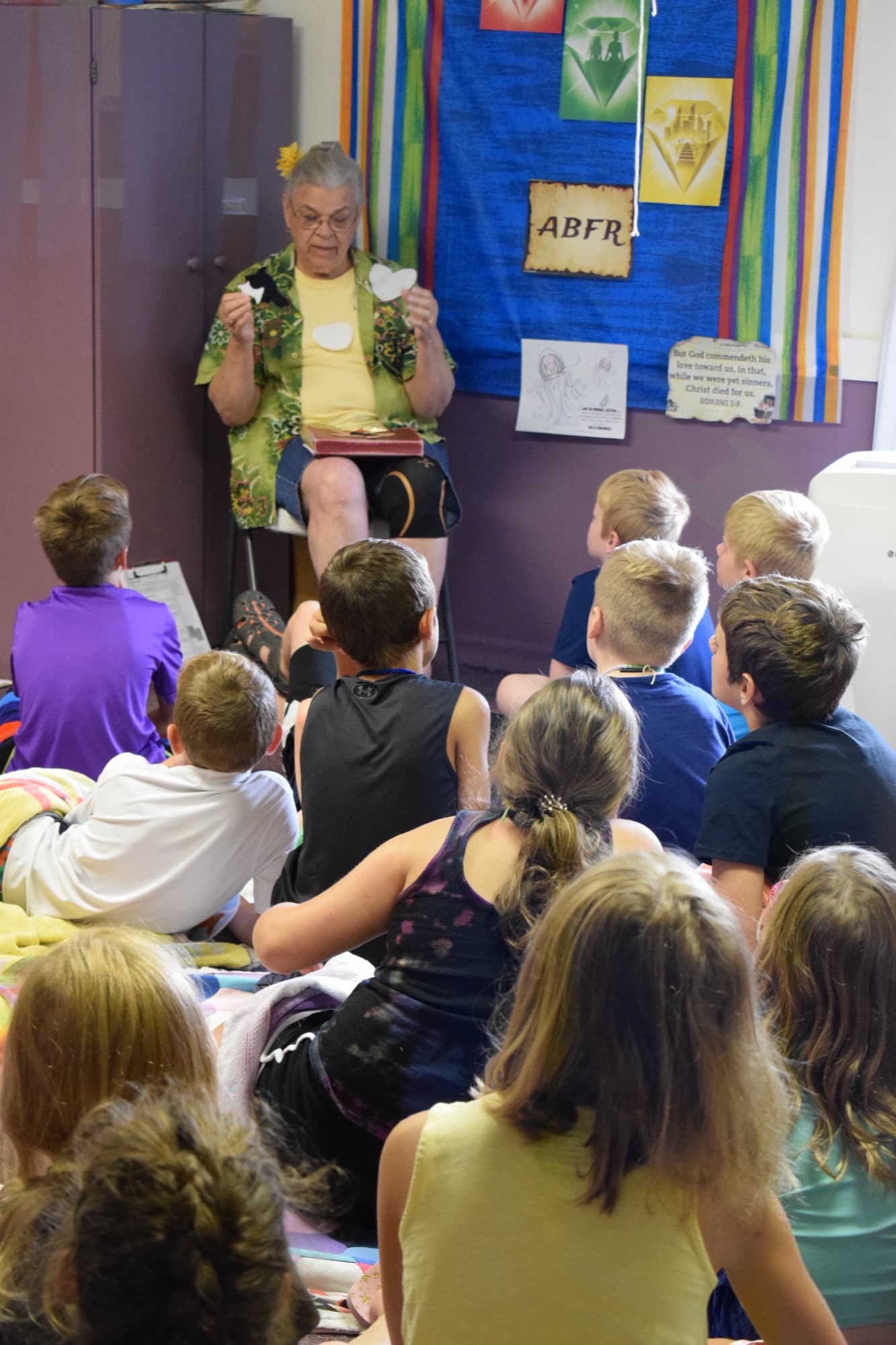 Teaching the children at Vacation Bible School